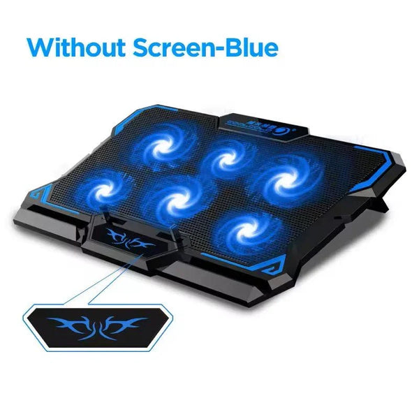 17-Inch Gaming Laptop Cooling Pad with 6 Fans & LED Display - SkyCo
