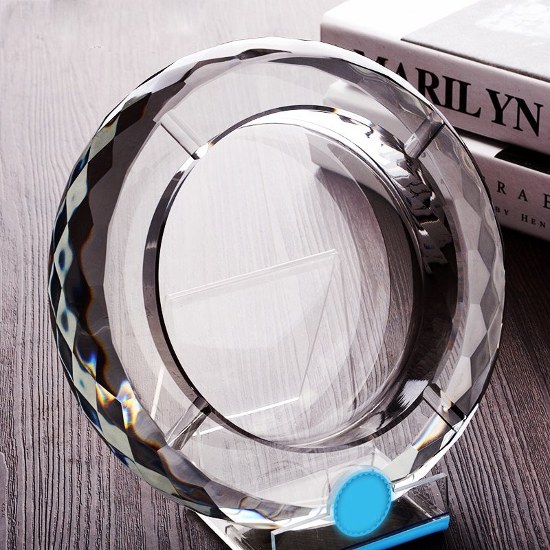 Crystal Glass Round Ashtray