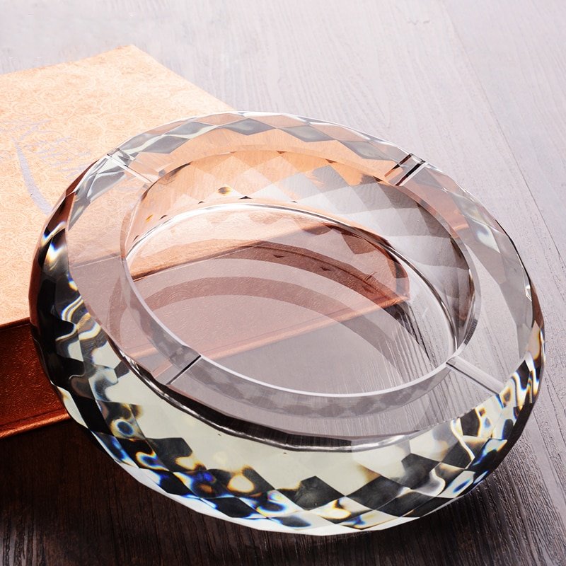 Crystal Glass Round Ashtray