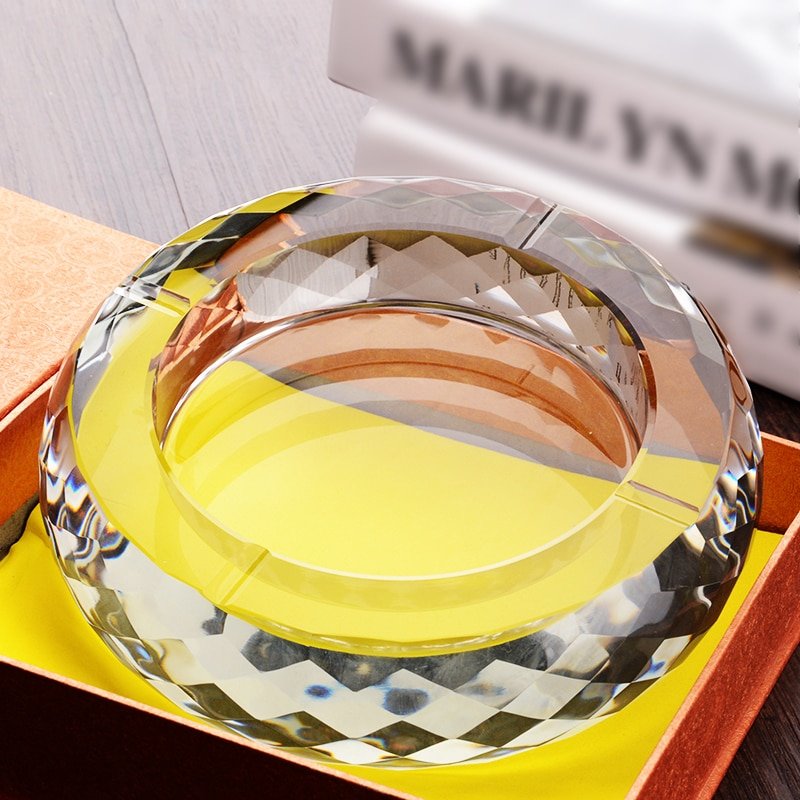 Crystal Glass Round Ashtray